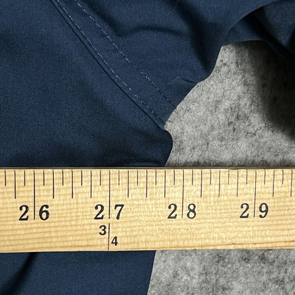 VTG Woolrich Chore Coat Mens L Blue Down Tartan Plaid Flannel Lined Barn Jacket - Picture 5 of 17